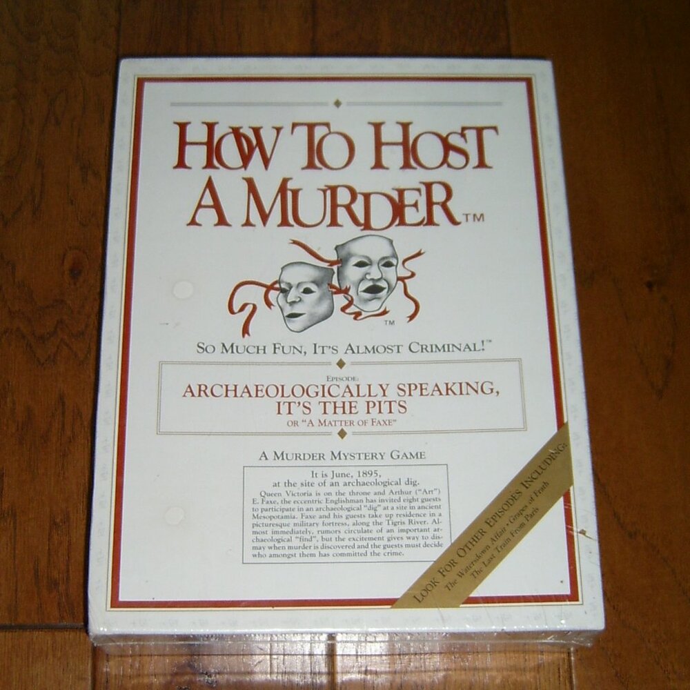 How to Host a Murder Game, Archaeologically Speaking, NEW IN BOX